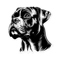 Dog Boxer Sticker Pup Lover Bottle Decal Gift Laptop Car Vinyl Glue Unique