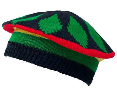 Rasta Rastafarian Peak Tam Pull On Beret Beanie Hat Cap | eBay