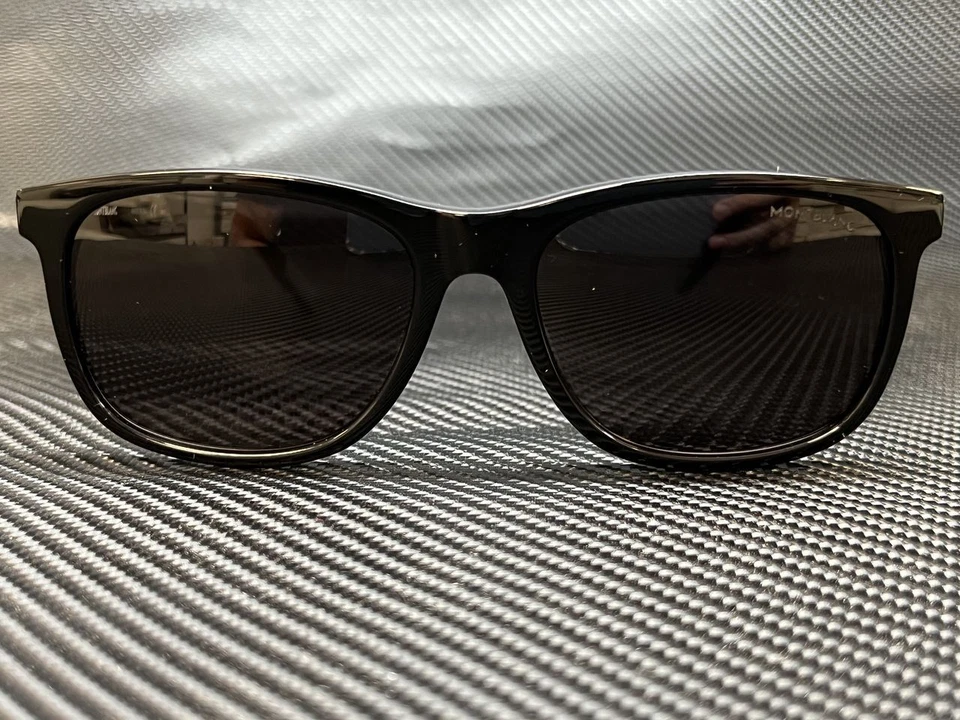 Gafas de sol Mont Blanc MB0013S 001 negras auténticas para hombre 56 mm Foto 2 de 4