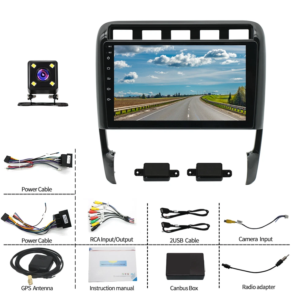 Apple Carplay For Porsche Cayenne 2002-2010 Car Stereo Radio Android 13 GPS Navi - Image 2 of 4