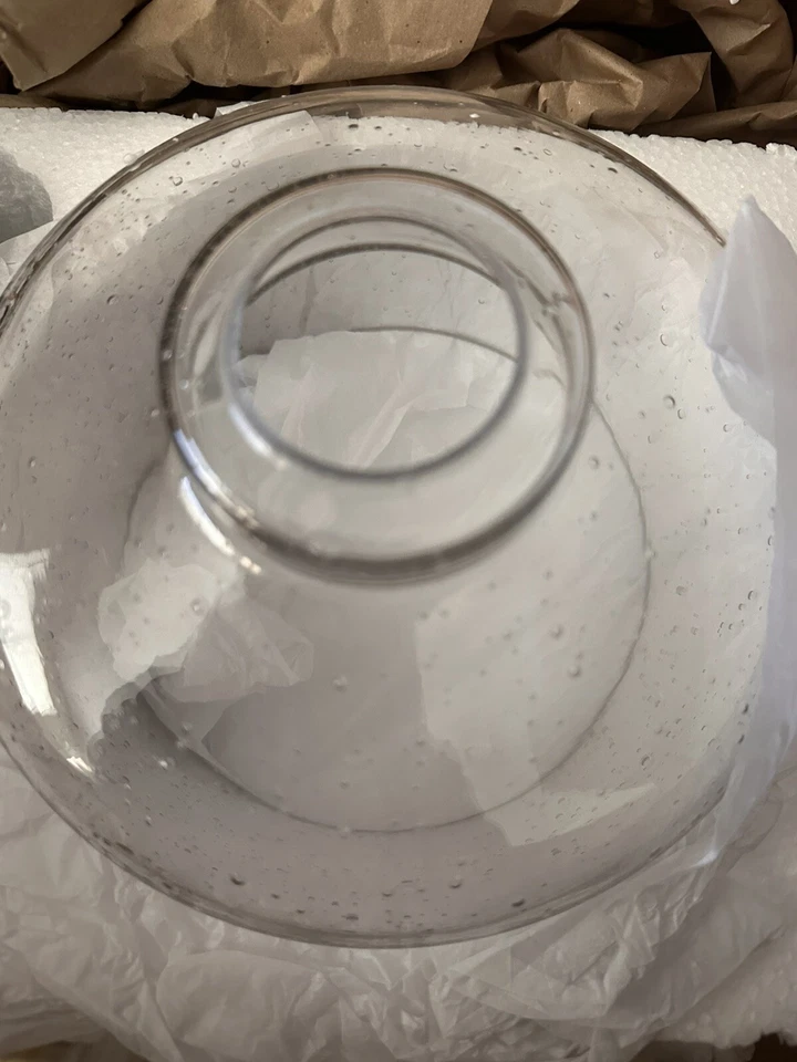 emak 8 Inch Gold Pendant Light Fixture Modern Pendant Light Gold & Seeded Glass - Image 4 of 4