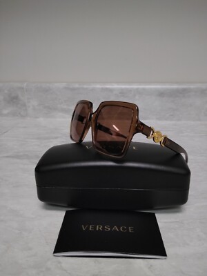 NEW Versace VE4441 Sunglasses 0 55mm Rectangular Brown  display picture 1