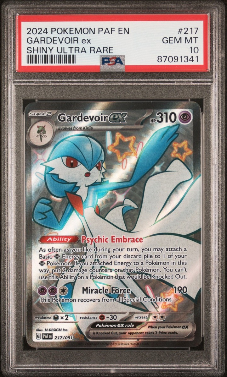 2024 PSA 10 GARDEVOIR EX 217/091 PALDEAN FATES SHINY ULTRA 2024 PSA 10 GARDEVOIR EX 217/091 PALDEAN FATES SHINY ULTRA