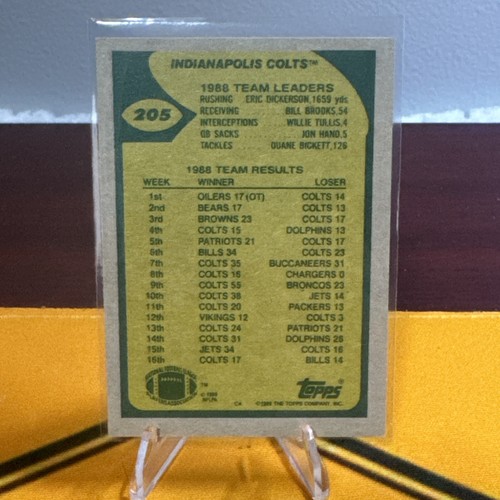 1989 Topps - #205 Chris Chandler (RC) - Picture 4 of 5