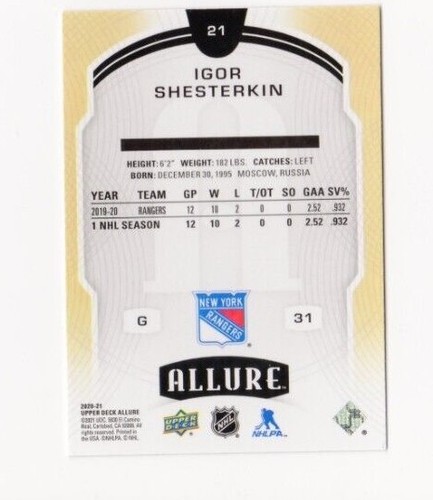 2020-21 Upper Deck Allure Hockey Base & Rookie Singles (Pick Your Cards) - Picture 52 of 188