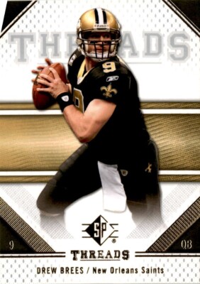2009 SP Threads Saints Football Card #33 Drew Brees