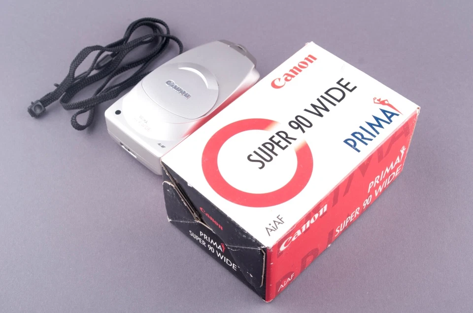 Canon Prima Super 90 Wide 35mm Point & Shoot Film Camera BOX - Image 2 of 4