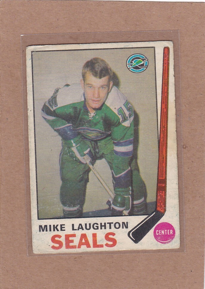 Mike Laughton #148 Hockey Cards 1969 O-Pee-Chee trading card — raw and PSA graded price guide