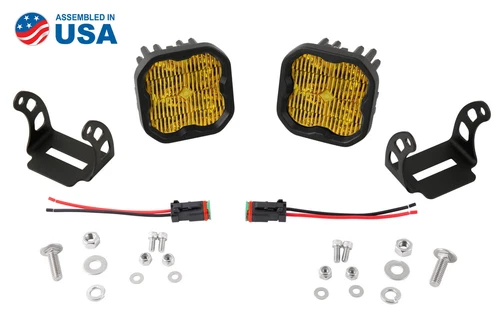 Stage Series 3" SAE/DOT Yellow Sport LED Pod (pair) FOG Optic w/Amber Backlight - product listing photo