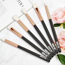 Set of 6 Professional Makeup Brushes for Powder, Eyeshadow, Eyeliner, Eyebrow