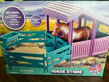 American Plastic Toys Horse Stable New In Box