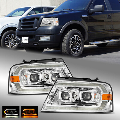 Fit 04-08 Ford F150/06-08 Lincoln Mark LT LUXX-Series Projector Headlights