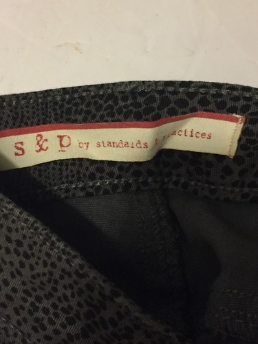 Pantalones S&P Mujer Talla 30 Negro/Gris Estampado Animal Algodón Spandex Ins 31 3/4" - Imagen 6 de 7