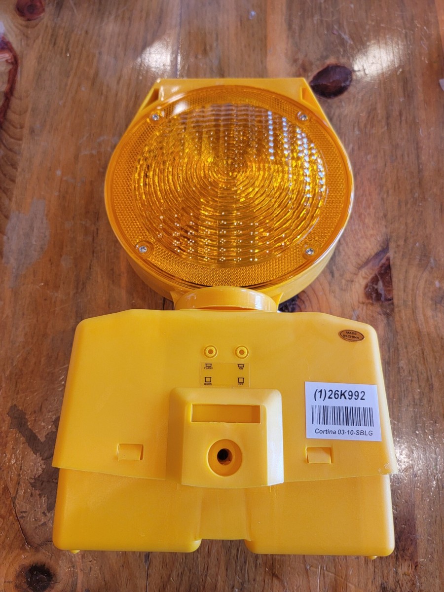 CORTINA 03-10-SBLG Solar Barricade Light,LED,Yellow 26K992 | eBay