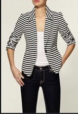 Philosophy Stretch Knit Stripped Blazer Career Wear Size Small