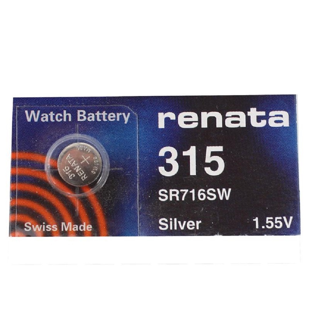 RENATA Set Di 5 Batterie A Bottone Argento Ossido 315/SR716 SW 0% Mercurio 1,55 V - Foto 10
