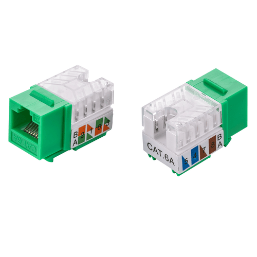 CAT6a Keystone Jack Ethernet 110 Punch Down Tool Network 45 Degree 8P8P RJ45 Lot - Afbeelding 9 van 22