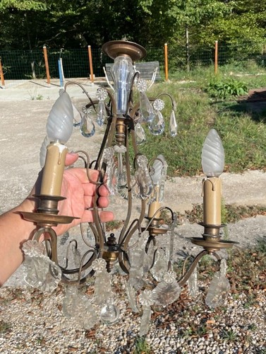 Vieux lustre à pampille