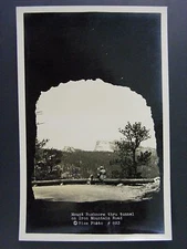 Mt. Rushmore Tunnel Iron Mountain Road S Dakota Real Photo Postcard RPPC 1930-50