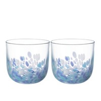 Like. By Villeroy & Boch Like Glass Confetti Aqua Wasserglas Set 2-Tlg. 0,20 L
