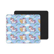 Unicorns And Rainbows Mouse Pad: Vibrant Neoprene Computer Accessory