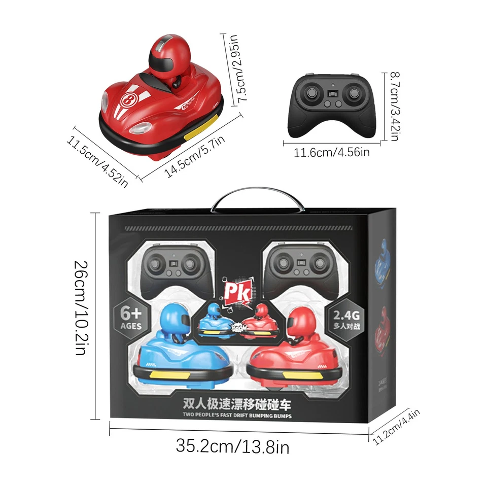 Bumper Car Set - 2 Player - Remote Control - Ejection Doll Kart Car Boy Toy Kit  - Image 3 of 4