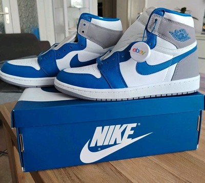 Nike Air Jordan 1 Retro High OG High-Top Sneaker Blau/Weiß/Grau EU 43