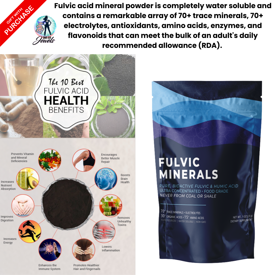 Organic Food Grade Fulvic & Humic Acid Mineral Powder-Binds Heavy