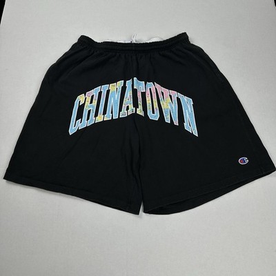 Champion Chinatown Market Black Arc Logo Shorts Mesh Basketball Size Large