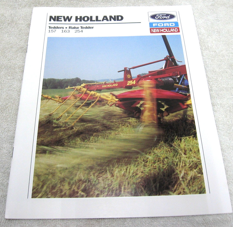 1989 FORD NEW HOLLAND TRACTOR TEDDERS RAKE TEDDER 157 163 254 BROCHURE ORIGINAL