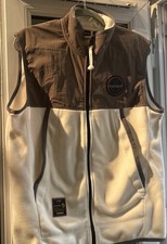 napapijri Men’s Gilet fleece Body Warmer Large , crème and green colour genuine 