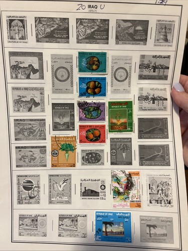 20 Iraq Used Middle East Stamps (4 Pics)- Lot A-78928