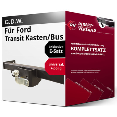 Für Ford Transit E (G.D.W.) Anhängerkupplung starr + E-Satz 7pol universell neu