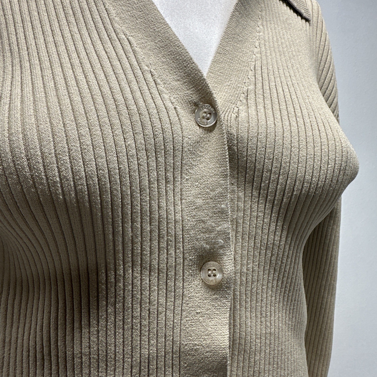 Sergio Tacchini Blouse Button Down Collared Rib K… - image 6