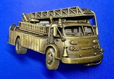 Fire Truck Engine Ladder Man Fire Fighter Figural 1978 Bergamot Belt Buckle