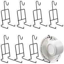 8 Pcs Tea Cup and Saucer Display Stand Metal China Teacup Holder Rack Saucer ...