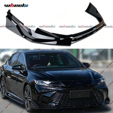 Fits 2025-2027 Toyota Camry Se Xse Gloss Black Front Bumper Lip Spoiler Splitter