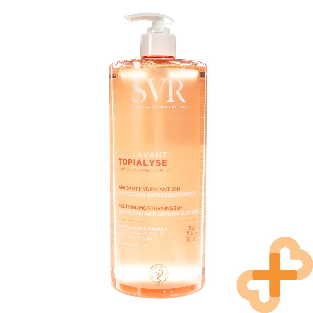 SVR TOPIALYSE GEL LAVANT Moisturizing Body Wash For Irritated & Dry Skin 1 L