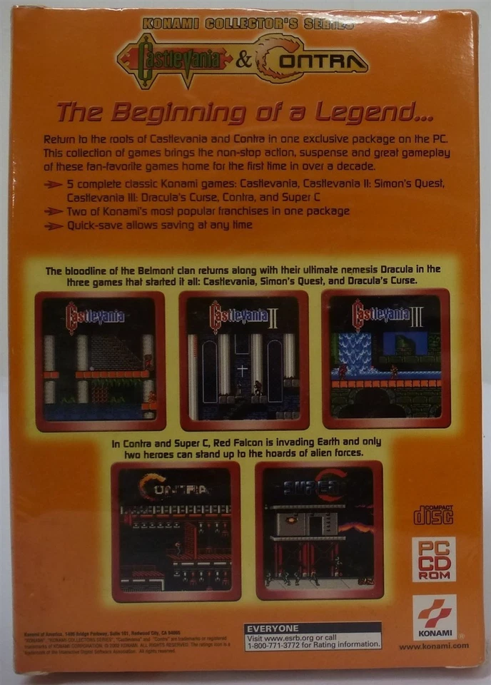 Video Game PC Castlevania & Contra Konami Collector's Series 5 Games NEW see pic - Image 2 of 3
