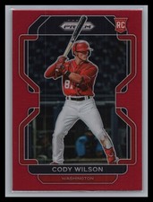 2022 Panini Prizm #94 Cody Wilson Red Prizm Rookie Card RC Washington Nationals
