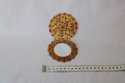 Taschenspiegel  Spiegel Holz Birkenrinde Handmade