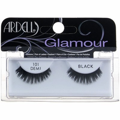5 Pack Ardell Glamour False Eyelashes Pair 101, Demi Black