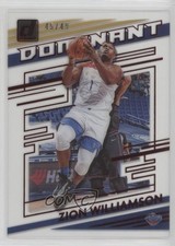 2020-21 Panini Clearly Donruss Dominant Red 45/49 Zion Williamson #10 0b02