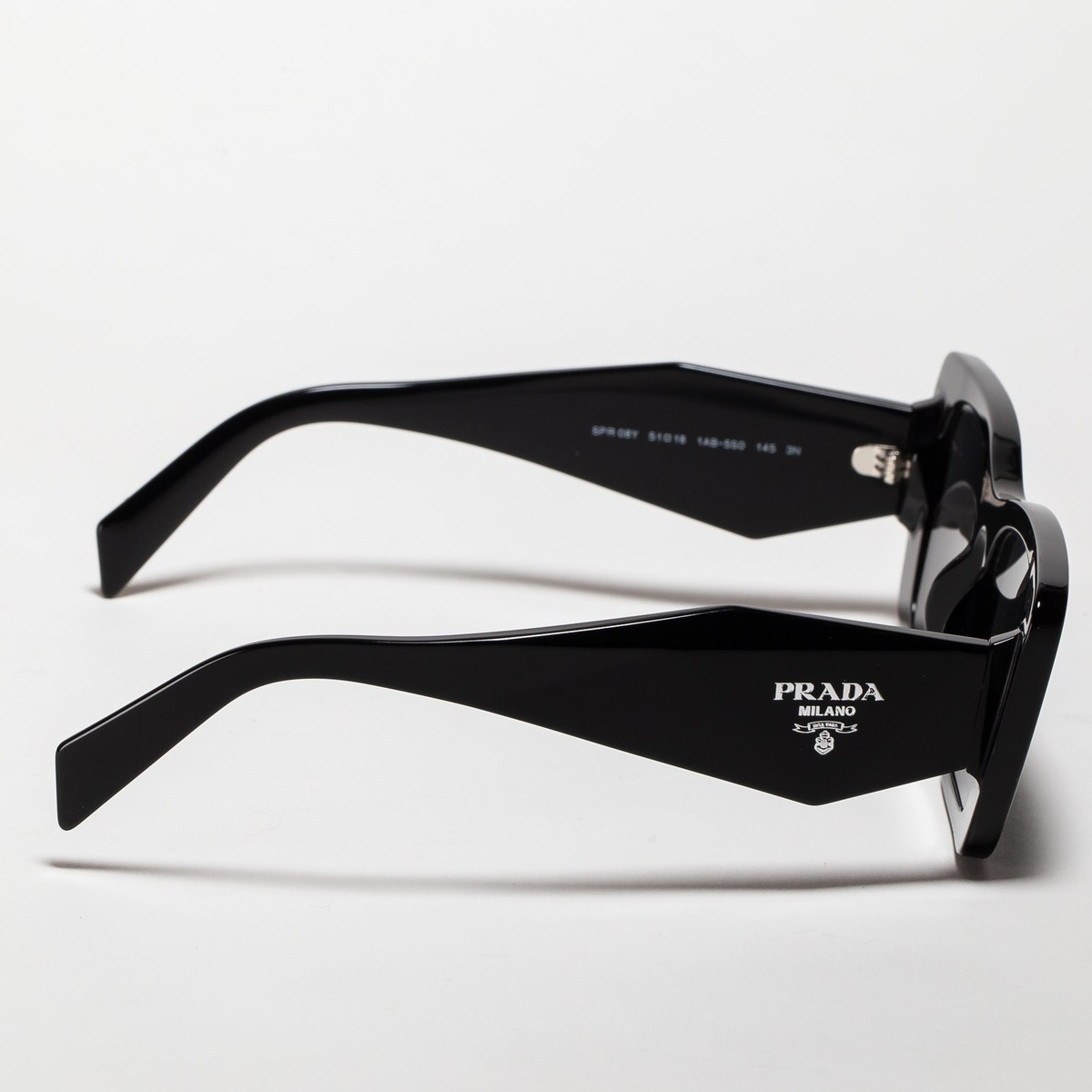 PRADA Women Symbole Sunglasses 1AB-5S0 Black Oversized