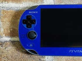 SONY PS Vita PCH-1000 Sapphire Blue ZA04 Playstation Charger 8GB Tested EX DDP