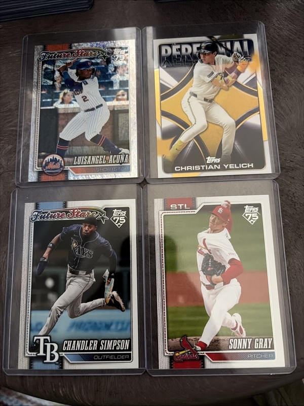 2026 Topps Series 1 MLB Lot Of 4 Cards Featuring #40, #275, #342 and PAS-25 (IN)
