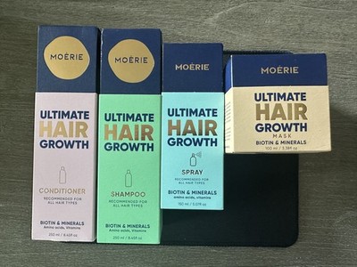 Moerie Hair Growth Kit Shampoo Conditioner Mask & Spray | Thickening Formula