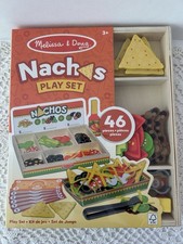 New. Melissa  Doug. Nachos Wooden Play Food Set. 46 Pieces.