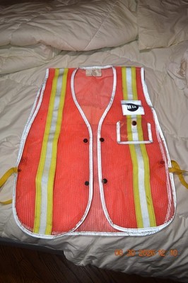 MTA NYCTA Safety Vest 2002-2003 Orange Reflective NYC.  Discontinued.