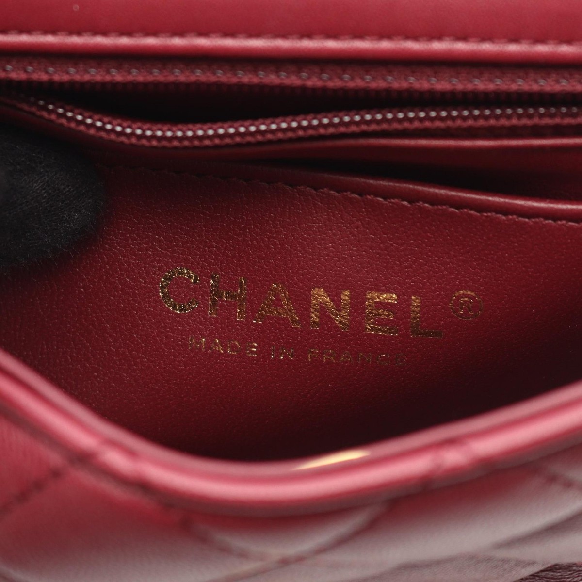 CHANEL Mini Matelasse Chain Shoulder Bag AS3490 Lamb leather